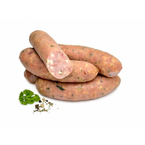 Gril klobásy s pórkem a sýrem 