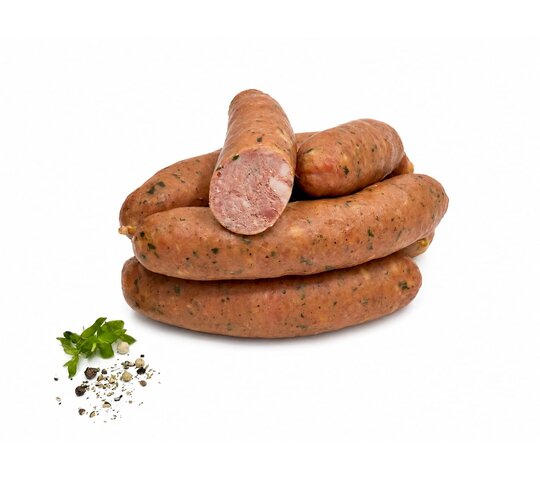 Gril klobásy s medvědím česnekem Gril klobásy s medvědím česnekem