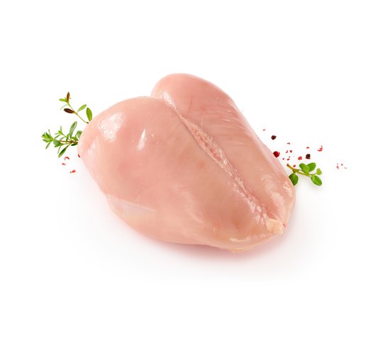 Kuřecí prsa s kostí bez kůže