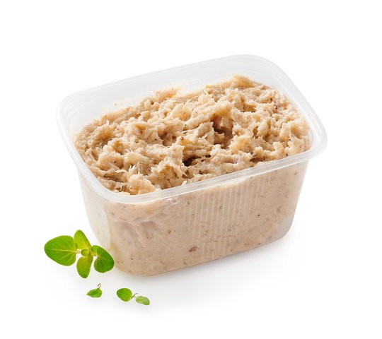 Bůčková pomazánka s česnekovými lupínky 