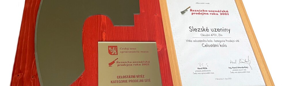 Ocenění naší prodejny ve Zlíně Ocenění naší prodejny ve Zlíně